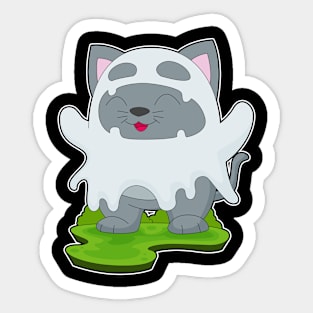 Cat Halloween Ghost Sticker